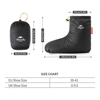 Naturehike Goose Down Μποτάκια αστραγάλου NH18S023-T Μαύρο Medium