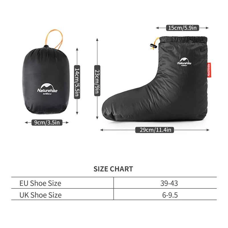 Naturehike Goose Down Μποτάκια αστραγάλου NH18S023-T Μαύρο Medium