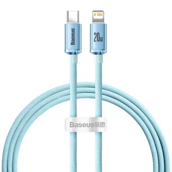 Baseus Crystal Shine Καλώδιο USB-C σε Lightning 20W, 1,2m, Μπλε