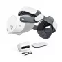BOBOVR M3 Pro+ ιμάντας κεφαλής με μπαταρία 6500 mAh και βάση φόρτισης για Meta Quest 3/3S - Λευκό