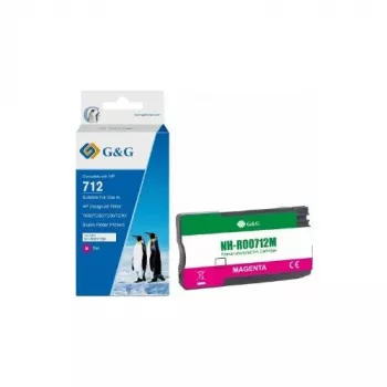 G&G δοχείο μελανιού συμβατό με HP 712XL (3ED68A), 29 ml, Magenta