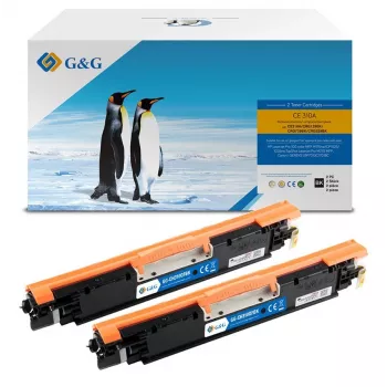 G&G τόνερ αντικατάστασης HP 126A/ CE310AD Canon 729BK 2 τεμ.