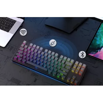 Redragon StarBlade K707SP-RGB-PRO μηχανικό gaming πληκτρολόγιο, κόκκινοι διακόπτες, Per-Key RGB, πλήρες μέγεθος, ενσύρματο USB, αφαιρούμενο στήριγμα παλάμης, μαύρο