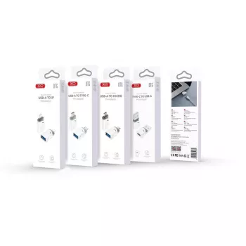 Αντάπτορας OTG XO NB256B USB-A θηλυκό σε USB-C αρσενικό, λευκό (NB256B)