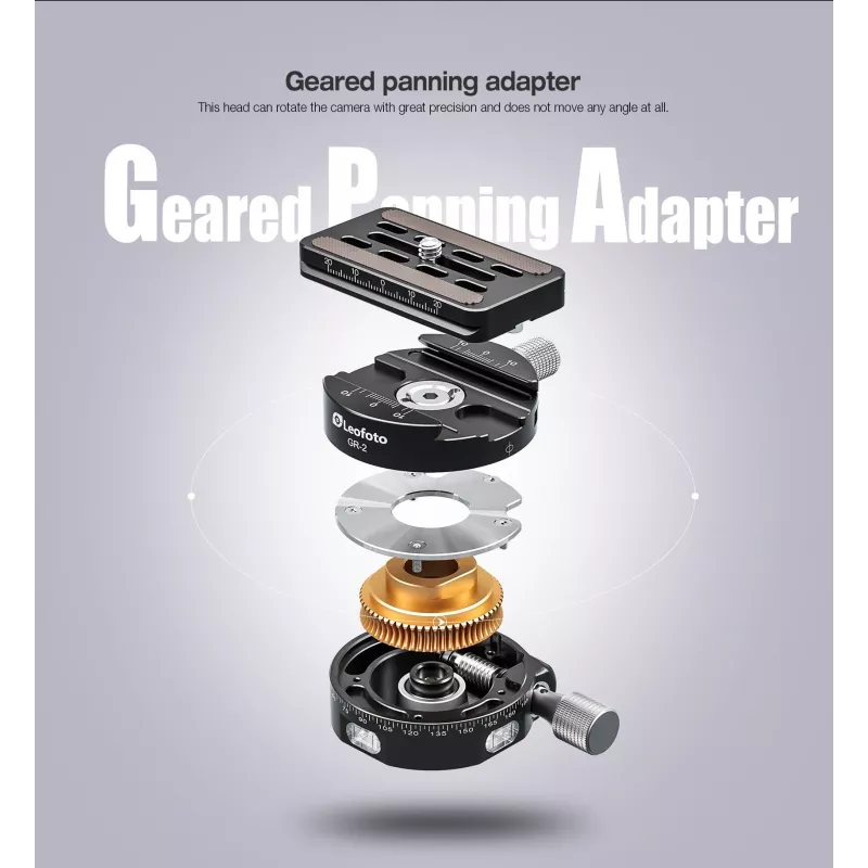 Leofoto G4 Pro Κεφαλή Τριπόδου με Γρανάζι