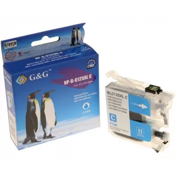 G&G NP-B-0125XLC Cyan Συμβατό Μελανοδοχείο για Brother LC-125XLC