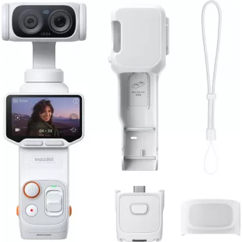 Insta360 LUNA02 6K 360-Μοιρών Κάμερα με Dual-1 inch Αισθητήρες, Σταθεροποίηση FlowState, IPX3 Προστασία από Πιτσιλιές, Modular Σχεδιασμός