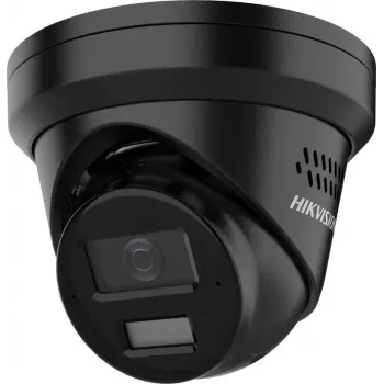 Hikvision 8 MP 4K UHD δικτυακή κάμερα turret με AcuSense και Smart Hybrid Light, σταθερός φακός 2,8 mm, μαύρο