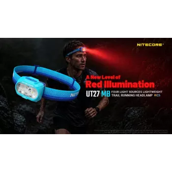 Nitecore UT27 MB 800 Lumen Φακός κεφαλής διπλής δέσμης με κόκκινο φως