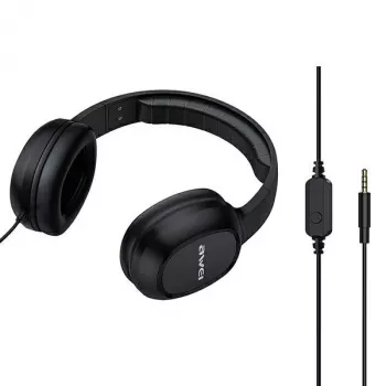AWEI GM-6 Ακουστικά gaming over-ear με μικρόφωνο, ενσύρματα 3,5-mm jack, οδηγοί 40-mm, Μαύρο