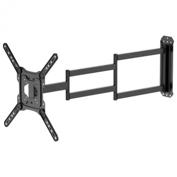 Brateck LPA84-445XL Βάση τοίχου TV/οθόνης full-motion για οθόνες 37-80 ιντσών, χωρητικότητα 50kg, VESA έως 600x400, Διπλός βραχίονας περιστροφής, Μαύρο ματ