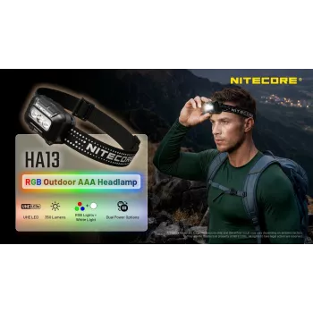 NITECORE HA13 (2026) RGB φακός κεφαλής 350lm