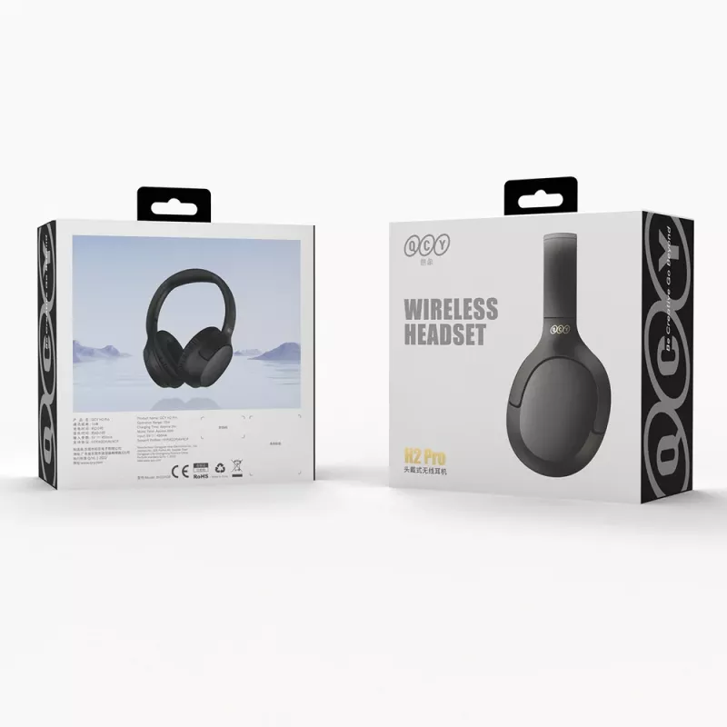 QCY H2-Pro ασύρματα over-ear ακουστικά με ENC, μαύρα