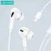 USAMS EP-41 MAX στερεοφωνικά ακουστικά in-ear Lightning λευκά