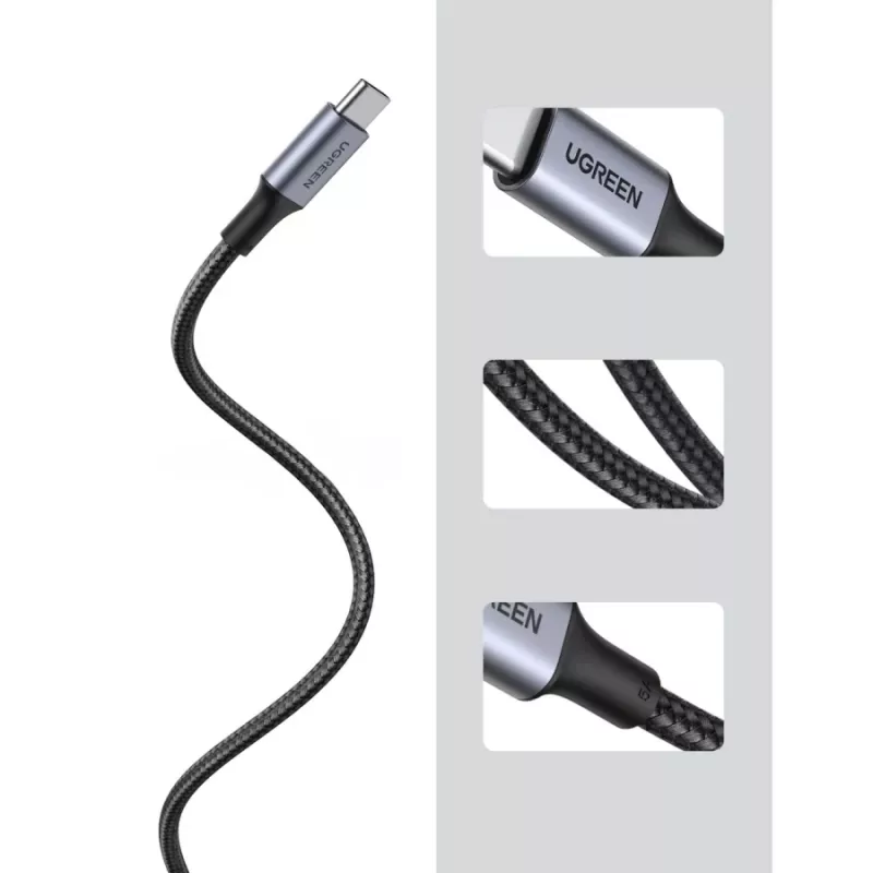 UGREEN Καλώδιο USB-C σε USB-C 100W 5A Μαύρο 1,5m