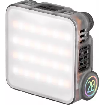 Zhiyun M20 RGB LED φωτιστικό συμπλήρωσης με ισχύ 20W, 2700K-6500K CCT, λειτουργίες χρώματος HSI, οθόνη OLED, μαγνητική πλάτη, φόρτιση USB-C PD