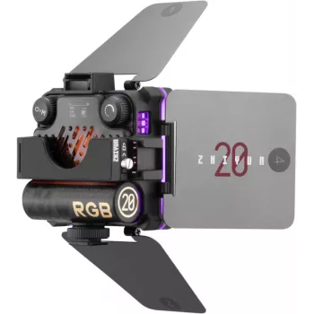 Zhiyun M20C COMBO RGB LED φωτισμός με μαγνητική στερέωση, 20W, 2700K-6500K, CRI≥95, οθόνη OLED, έλεγχος μέσω εφαρμογής Bluetooth, μίνι τρίποδο, diffuser, grid, θήκη αποθήκευσης