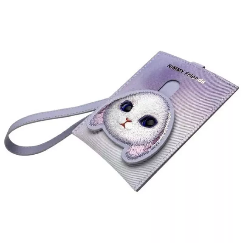 Nimmy Big Eyed Pet 2.0 Rabbit θήκη καρτών πορτοφόλι, μωβ
