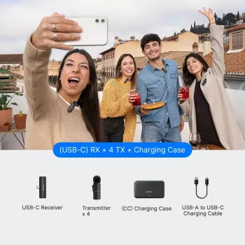 BOYA BY-V4U USB-C Ασύρματο Σύστημα Μικροφώνου Clip-On
