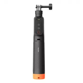 TELESIN Αδιάβροχο selfie stick με τηλεχειριστήριο για κάμερες DJI Osmo Action, 15m IPX8, επεκτεινόμενο στα 60cm, Μαύρο