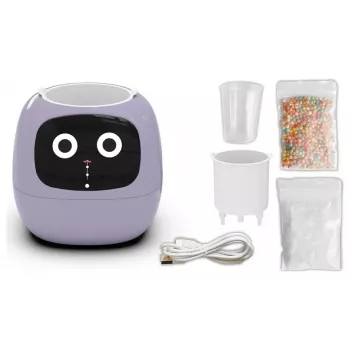 PLANTSIO IVY Smart Indoor Garden, Μωβ, Υδροπονικό σύστημα 6 θέσεων με LED πλήρους φάσματος 23W, δεξαμενή νερού 1,5L, αυτόματος φωτισμός, οθόνη αφής
