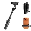 ULANZI Mini Τρίποδο selfie stick με ασύρματο τηλεχειριστήριο Bluetooth για smartphones, Μαύρο