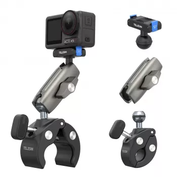 TELESIN Magic Arm Clamp Mount για DJI Osmo Action 5 Pro/4/3, Osmo 360, GoPro, Insta360 – S3-HBM-14-TDJ