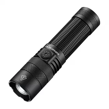 SUPERFIRE F1-S 1500 Λούμεν επαναφορτιζόμενος LED φακός με τηλεσκοπικό zoom, 5 λειτουργίες, IP44, Μαύρο