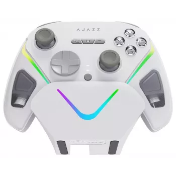 AJAZZ GP100S ασύρματο gamepad με σταθμό φόρτισης, λευκό