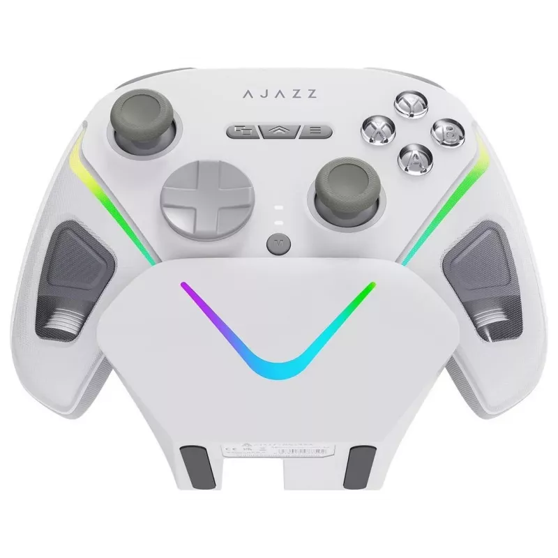 AJAZZ GP100S ασύρματο gamepad με σταθμό φόρτισης, λευκό