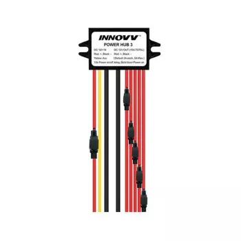 INNOVV Power Hub 3 - Αδιάβροχος διανομέας ρεύματος 12V για 5 συσκευές με προστασία μπαταρίας και ασφάλειες