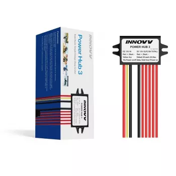 INNOVV Power Hub 3 - Αδιάβροχος διανομέας ρεύματος 12V για 5 συσκευές με προστασία μπαταρίας και ασφάλειες