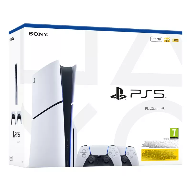 Sony PlayStation 5 Slim Disc Edition 1TB κονσόλα - Λευκό & Μαύρο