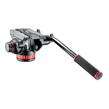 Manfrotto MVH502AH ρευστή κεφαλή βίντεο με επίπεδη βάση, ωφέλιμο φορτίο 4 kg, βάση 75 mm, Μαύρο