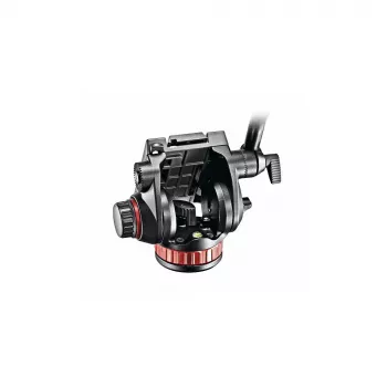 Manfrotto MVH502AH ρευστή κεφαλή βίντεο με επίπεδη βάση, ωφέλιμο φορτίο 4 kg, βάση 75 mm, Μαύρο