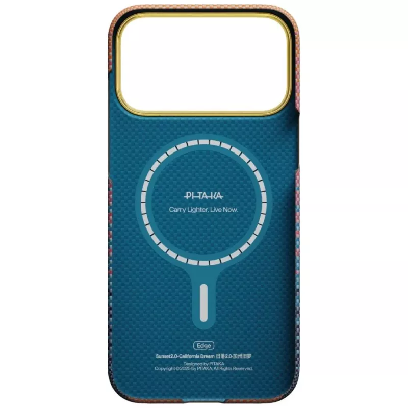 PITAKA Edge Case California Dream 05 για iPhone 17 Pro Max - Sunset (ίνες αραμιδίου, MagSafe)