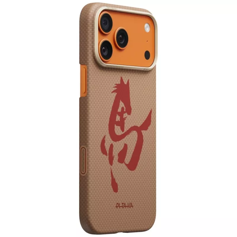 PITAKA Edge Case Ink Horse Painting για iPhone 17 Pro - Gold Jade