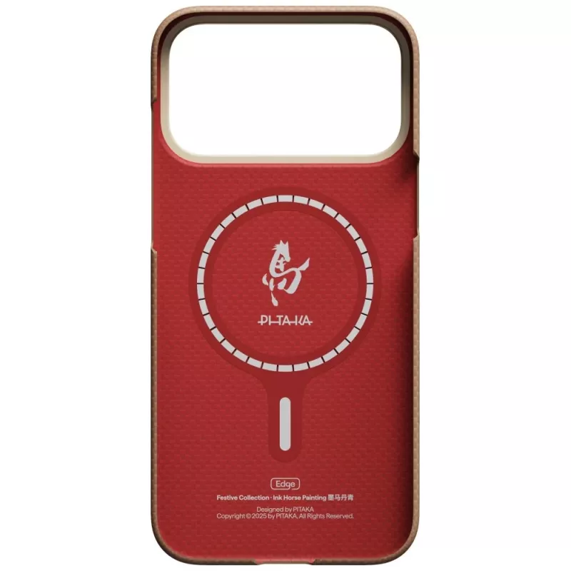 PITAKA Edge Case Ink Horse Painting για iPhone 17 Pro - Gold Jade