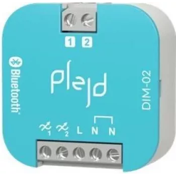 PLEJD DIM-02 2-κάναλο ασύρματο dimmer, 2x100VA, Bluetooth Mesh, ράγα DIN