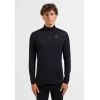 Odlo Merino 200 BL Τοπ Ζιβάγκο LS Μισό Φερμουάρ - Μαύρο - XL