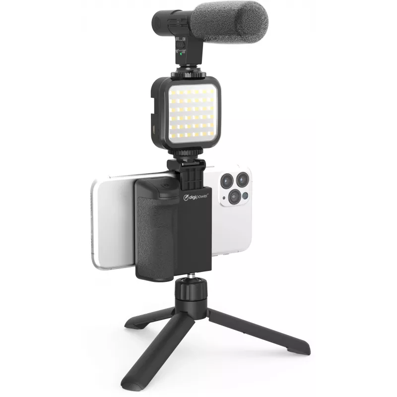 DigiPower DPS-VLG4 Σετ Λαβής Vlogging με Φως LED και Μικρόφωνο