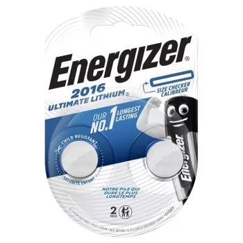 Energizer CR2016 λιθίου κουμπί 3V, συσκευασία 2 τεμ.