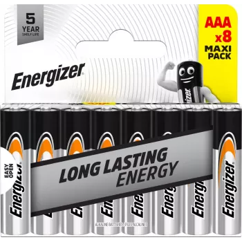 Αλκαλικές μπαταρίες Energizer Everyday AAA/LR03, συσκευασία 8 τεμαχίων (DHP8)