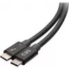 C2G καλώδιο 2,5 ποδιών Thunderbolt 4 USB-C - 40Gbps, 100W PD, 8K, Μαύρο