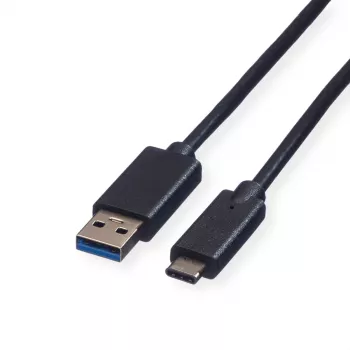 ROLINE καλώδιο USB 3.2 Gen 1 A σε C, 1 m, μαύρο