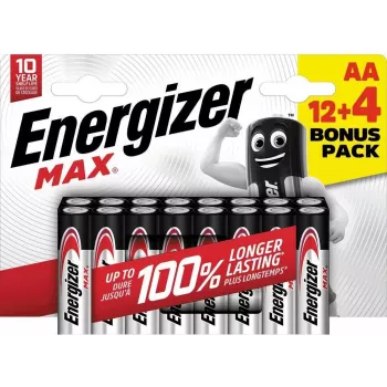 Energizer Max 316920 AA Mignon αλκαλική μπαταρία, 1,5 V, συσκευασία 16 τεμ.