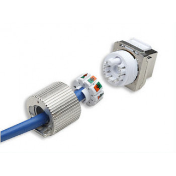 Intellinet 167222 Cat6 FTP RJ45 Keystone Jack, χωρίς εργαλεία, θωρακισμένο, κράμα ψευδαργύρου