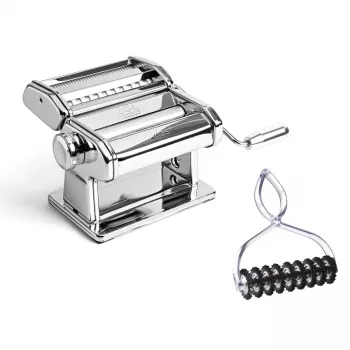 Marcato Atlas+ Chrome Μηχανή ζυμαρικών με Pastabike Multi-Cutter