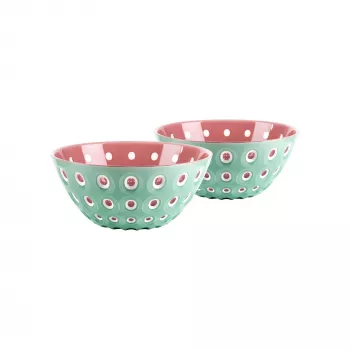 Guzzini Le Murrine Σετ 2 μπολ 12 cm Matcha-Πράσινο/Λευκό/Mauve