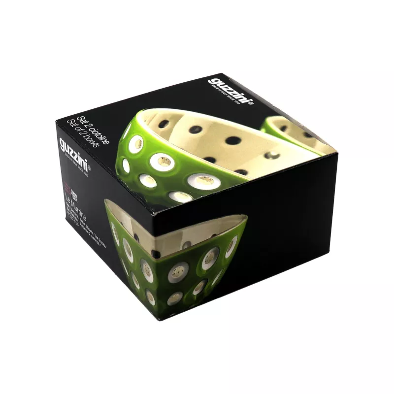Guzzini Le Murrine Σετ 2 μπολ 12 cm Matcha-Πράσινο/Λευκό/Mauve